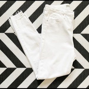 Top Shop Jamie White Jeans Bottom Slit